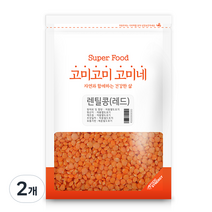 고미네 레드 렌틸콩, 1kg, 2개