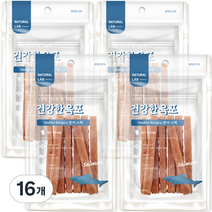 네츄럴랩 강아지 건강한 육포 간식 스틱, 연어, 80g, 16개