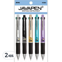 자바펜 제트4+1M 멀티펜 0.7mm 5종, 메탈골드, 메탈퍼플, 메탈민트, 메탈실버, 메탈블랙, 2세트