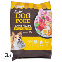탐사 6free 강아지 사료 양고기 레시피, 3kg, 3개, 양