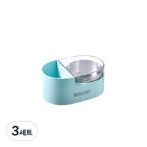 크로닉401 뚜껑 부착형 벽걸이 재떨이 + 스티커, 민트, 3세트