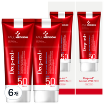 폴메디슨 딥레드 썬크림 SPF50 PA+++ 60ml, 6개