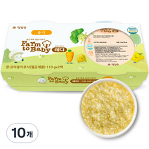 팜투베이비 레디 실온이유식 중기 닭고기비타민죽, 110g, 10개
