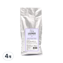 바스참 사해소금 버블바스 거품 입욕제 라벤더 리필용, 1kg, 4개