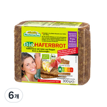 메스터마허 귀리와 호밀이 들어간 유기농 통곡물빵, 300g, 6개