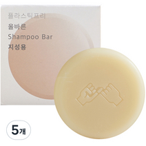 동구밭 올바른 샴푸바 지성용, 5개, 100g