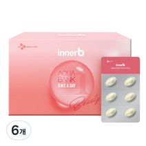 CJ 이너비 아쿠아뱅크 원어데이 84캡슐 12주분 히알루론산 하루한알, 84정, 6개, 84정