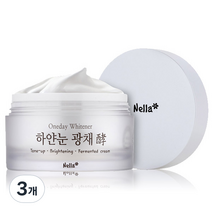 넬라 원데이 화이트너 하얀눈 톤업 광채 발효 크림 50ml, 3개