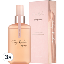 바디홀릭 스테이누디 헤어&바디미스트 아이보리 뮤스크, 100ml, 3개