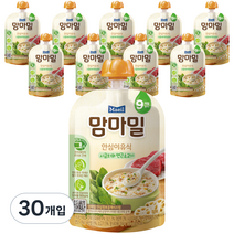 맘마밀 안심 이유식 9개월 부터, 시금치와 연근소고기, 100g, 30개