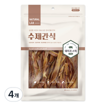 네츄럴랩 반려견 수제간식 250g, 4개, 돼지귀 스틱