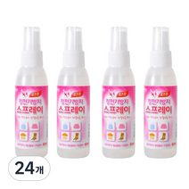 옷 정전기 방지 탈취 스프레이 섬유향수 로즈향 본품, 60ml, 24개