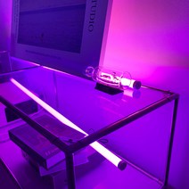 셀프미 LED 네온바 조명 T8 2종 세트, 퍼플, 핫핑크