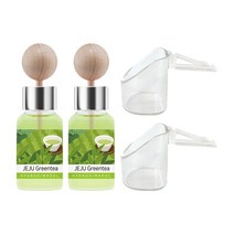 향기마을 차량용 송풍구 디퓨저 본품 17ml x 2p 세트, 제주녹차, 1세트