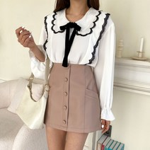 리본 레이스 블라우스 BL4378K1C