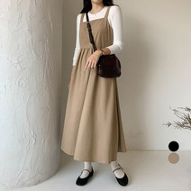 무드인더 여성용 스퀘어넥 셔링 뷔스티에 원피스