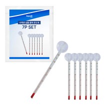 아쿠아비 수족관 심플 흡착 온도계 7p 세트, 1세트