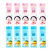 비패밀리 진한심 연필 B 2종 x 4p 세트 01-0389, 핑크, 블루, 5세트