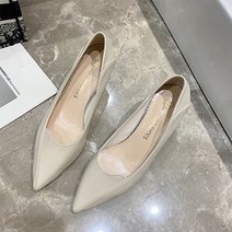 감각적인 모던 라인 스틸레토 펌프스 블로퍼 겸용 여성힐 6.5cm