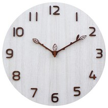 세은디자인 나뭇잎 벽시계 30cm, 화이트우드