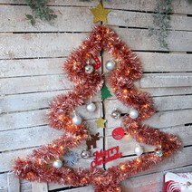 크리스마스 샤틴모루 벽트리 세트, 로즈골드