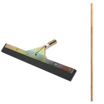 크린메이트 바닥 고무밀대 이중 스퀴지 목봉 물기제거기 + 08 탄탄스펀지 60cm 세트