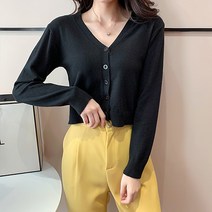 유니제이 여성용 코이디 브이넥 니트 가디건