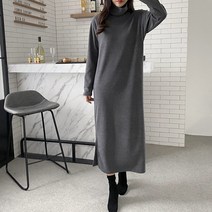 아이엠수 마랑 기모 폴라원피스