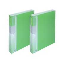 에코청운 PP 클리어 파일 A4 80매, 연두, 2개입
