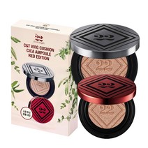 조성아22 씨앤티 대왕쿠션 시카앰플 레드에디션 25g + 소왕쿠션 12g 파운데이션 세트, 01호 라이트 베이지, 1세트