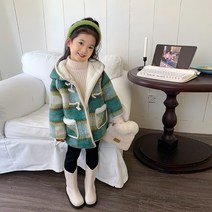 여아용 에브리데이 체크 코트 CCV73GCT163