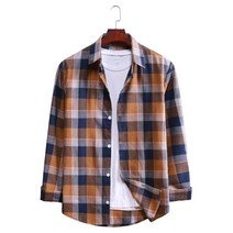 마켓A 남성용 플러스 캐주얼 체크 셔츠