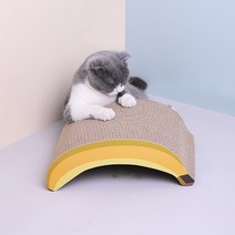개츠비 고양이 바나나 골판지 스크래쳐, 초록색 + 노란색, 1개