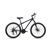 지오닉스 2021년형 마젠타26D 시마노 21단 디스크 브레이크 알로이 MTB 자전거, 매트블랙   레드, 169.8cm