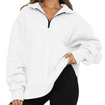 데이소이 루즈핏 무지 반집업 맨투맨