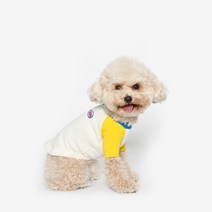 [강아지나그랑강아지옷] 도그아이 강아지 나그랑 티셔츠, 핑크(소매 그레이)