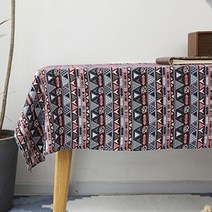 판더코리아 캠핑 테이블보 new 트라이앵글, 레드그레이, 90 x 140 cm