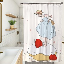 페어링 북유럽풍2 욕실 샤워 커튼 YL314 180 x 200 cm, 1개