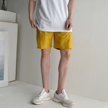머시따 남성용 빅사이즈 린넨 카고밴딩 반바지