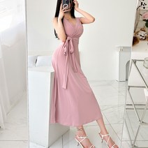 글램디브 키와토 프이넥 랩 민소매 롱 원피스 AF2127