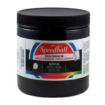 스피드볼 아크릭 실크스크린 잉크, Black, 236ml