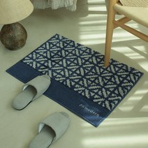시나앤소모 소모던 프리미엄 자수 발매트, 네이비