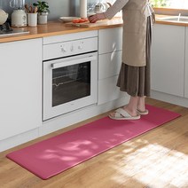 홈시나 PVC 양면 쿠션 주방매트, 레드