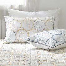 지베딩 미피 스노우리플 시어서커 베개커버 2p + 베개솜 2p, 옐로우