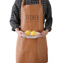 노르딕 스타일 가죽 카페용 앞치마, 키친 브라운, 1개