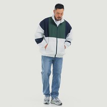 파이브엑스라지 남성용 미들 포켓 쓰리 배색 집업 바람막이