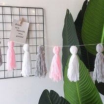 많을수록 좋은 장식용품 기분전환용 풍성한 태슬 가랜드, 01