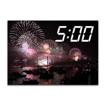 LED 시계 캔버스 프린팅 액자 A3, 옵션13
