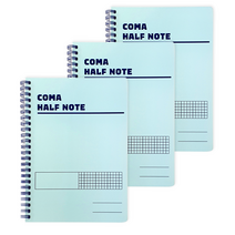 투코비 코마 하프 스프링 노트 B5, 스카이, 3개