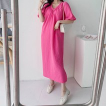 마이시즌 여성용 라이크미 브이 셔링 원피스